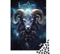 Mythical Ram Head 1000 Pc Thick Cardboard Jigsaw Puzzle Bundle Family Lovers Stress Relief 70x50cm/1000pcs