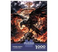 Mythical Raven Warlord 1000pc Jigsaw Puzzle Bundle Premium Jigsaw Puzzle Premium Cardstock Senior Enthusiasts Concentration Training Housewarming Office Break Gift Game 70x50cm/1000pcs