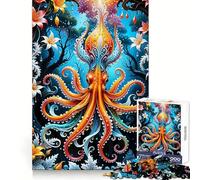 Mythical Squid 1000 Piece Jigsaw Puzzle for Teenagers Memory Gain Soothing Fun Design Assembly Elegant Gift (38x52cm)