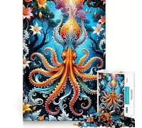 Mythical Squid 1000 Piece Jigsaw Puzzle for Teenagers Memory Gain Soothing Fun Design Assembly Elegant Gift (38x52cm)