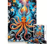 Mythical Squid 1000 Piece Jigsaw Puzzles for Adults Teenagers Clear Logic Toy Relax Time Perfect Cut Santa Wish Item (38x26cm)