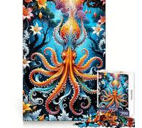 Mythical Squid for Adults 1000 Piece Jigsaw Puzzle Thought Toy Anxiety Relief Precise Edge Thoughtful Gift (50x75cm)