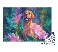Mythical Wildflower Meadow Puzzles 1000 Piece Challenge Toy Adults And over 12 Years Old Impossible Jigsaw Puzzle Educational Game Home Decoration Gift 38x26cm/1000pcs