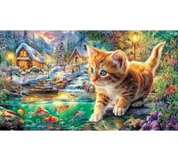 Mythical-Wolves-in-Fantasy-Landscape Jigsaw Puzzles for Adults: 1000-Piece Recycled Cardboard - Decoration 75x50cm/1000pcs