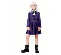 Mythloom Enid Costume Wolf Girls Academy School Uniform Suits, Kids Enid Sinclair Cosplay Outfits Purple Blazer Jacket for Halloween Birthday Fancy Dress Party