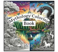 Mythographic Coloring Book - Adult Coloring Coloring Book, 8.25 inches by 8.25 inches, 25 illustrations: adult coloring book for all genders men and ... castles, mermaids, gods, giants, and more