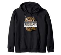 Mythologist Ancient Myth Scholar Lightning Wisdom Zip Hoodie