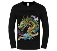 Mythology Aesthetic Dragon Tattoo 3D Print Women's Men's Long Sleeve T-Shirt Retro Casual O-Neck Pullover Tops Fall Streetwear