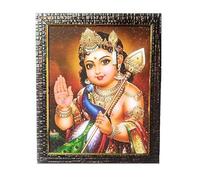 Mythology Centre BALA MURUGAN Photo Frame,Wood,Brown 33L x 25.4W Centimeters