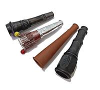 Mythology Centre Handmade Clay Chillum/Clay Chillam Pipe/Smoke Pipe/Indian Smoking Lover Pipe / 3.5 inches (Set 3)