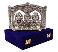Mythology Centre Laxmi Ganesh Idol (26 cm X 5 cm X 19 cm, Silver Plated), Diwali Gift, Laxmi Ganesh Idol for Gift (Silver GL)