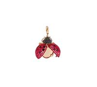 Mythology Ladybird Locket Charm Pendant In 18ct Yellow Gold With Sapphire, Diamond & Ruby