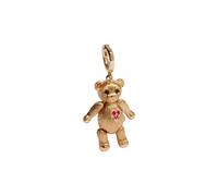 Mythology Teddy Bear Locket Charm Pendant In 18ct Yellow Gold With Diamonds & Ruby