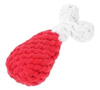Mythonic Rex the Green Dinosaur Dog Rope Toy (25cm) - Durable & Fun for Medium to Large Breeds - Natural Cotton, Promotes Dental Health (Chicken Leg)