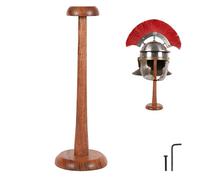 Mythorjan Wooden Helmet Stand Versatile Hat Display Stand for Renaissance Cosplay Halloween Retro Hats (Natural)