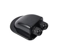 Mythosurge 1 Pcs IP68 Waterproof Solar Cable Entry Gland, ABS Solar Double Cable Entry Dual Cable Entry Housing for Solar Panels of RV, Caravan and Marine Black