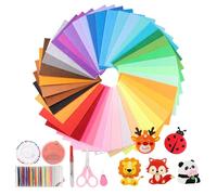 Mythosurge 40Pcs 10x10 cm Coloured Felt Fabric Sheets - Assorted Colours Polyester Felt for DIY Craft, Sewing, Patchwork, Art Projects