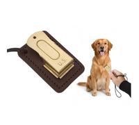 Mythrojan Brass and Steel Pet Training Clicker Puppy Dog Training Cricket Clicker U.S. Engraved WII Military Gear Metal Clicker (with Leather Gripper)