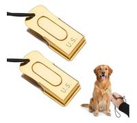 Mythrojan Brass and Steel Pet Training Clicker Puppy Dog Training Cricket Clicker U.S. Engraved WII Military Gear Metal Clicker - (Pack of 2 Pcs)