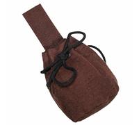 Mythrojan Drawstring Belt Pouch Medieval Renaissance Bag with 100% Canvas, Cosplay Costume Accessories Jewelry Coin Purse for LARP, SCA, Historical Reenactments, Brown
