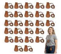 Mythrojan Drawstring Suede Leather Pouches, Native American Style Handmade Mini Pouches for Storing Dice, Coin, Medicine, Jewelry - Small 2.5" x 3.5", Yellow, 2.5" x 3.5"