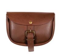 Mythrojan Handmade Medieval Leather Belt Bumbag Pouch Purse Authentic Renaissance Costume Accessory for Weekend Events, Festivals, and Historical Reenactments, Brown - 4.5 "× 6"