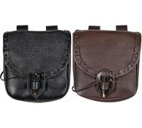 Mythrojan Leather Belt Pouch, Medieval Renaissance Waist Pouch for LARP, Renfaire, Reenactments, Cosplay Costume Accessories