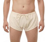 Mythrojan Medieval Braies for Men, 14th Century Linen Cotton Undergarment, Renaissance LARP, Reenactment, Historical Costume Bottoms, Size : L/XL