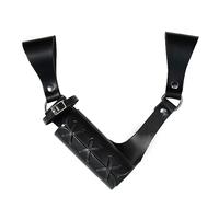 Mythrojan Medieval Sword Frog Adventurer with Leather Holder for Universal Rapier, Broadsword, Cutlass, Black, Large