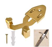 Mythrojan Metal Single Sword Wall Mount Vertical Sword Mount Display Wall Hanger Adjustable Multifunctional Mount Wall Decor Rack for Axe, Knives (Brass, 3")