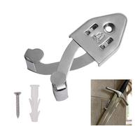 Mythrojan Metal Single Sword Wall Mounts Vertical Sword Mount Display Wall Hanger Adjustable Multifunctional Mount Wall Décor Rack for Axe, Knives - Silver, Large