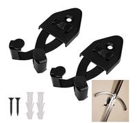 Mythrojan Metal Single Sword Wall Mounts Vertical Sword Mount Display Wall Hanger Adjustable Multifunctional Mount Wall Décor Rack for Axe, Knives - Black,Large, Packs of 2