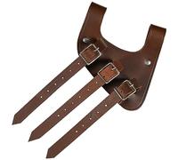 Mythrojan Renaissance Leather Right Hand Sword Frog LARP Costume Accessory Rapier Knight Sword Belt - Brown