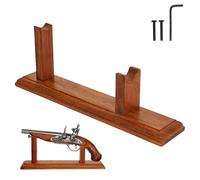 Mythrojan Solid Hardwood Gun Pistol Display Stand Sturdy Wooden Pistol Holder for your Pirate Pistols 12.8" X 2.5" X 4.8"