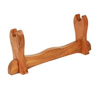 Mythrojan Sword Holder Solid Wood Medieval Sword Stand Gladiator Sword Wall Display Sword Wall Mount Samurai Katana Crusader Knife Rack for Display - One Tier Stand