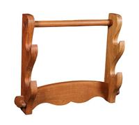 MythrojanSword Holder Solid Wood Medieval Sword Wall Mount Samurai Sword Display Stand Katana Sword Holder Gladiator Sword Wall Display Crusader Knife Stand for Display- Two Tier