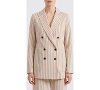 MYTHS Double-Breasted Blazer in Striped Lyocell - Size: 40 - female