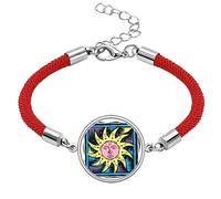 Myths Lgends Mexicon Culture Element Engraving Lucky Red String Bracelet Rope Bracelet Handmade