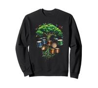 Myths Norse Mythology Nordic Drum Drummer Tree Of Life Sweatshirt