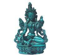 Mytibetshop Small Green Tara Statue for Home, Handcrafted in Nepal by Himalayan Artisan