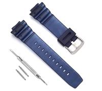 MyTime Natural Poly Urethane Replacement Watch Band Strap for Casio Mens G-Shock DW-5900 DW-6100 DW-6695 DW-6900 G-6900 GW-M5610 DW-5600E GW-6900 (J1-Semi Transparent Blue)
