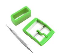 MyTime Watch Straps Replacement Plastic Buckle and Silicone Loops for Swatch- Choice of Colors & Widths (19mm, Green)