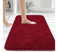 Myting Bath Mats for Bathroom 70x120 cm Large Bath Mat, Soft Microfibre Bathroom mats Non Slip Washable, Rubber Backed Bathroom Rug Carpet Red