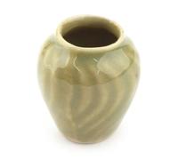 MyTinyWorld 2 x Classic Shaped Dolls House Miniature Green Spotted Vases