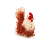 MyTinyWorld 2 x Dolls House Miniature Brown And White Hens