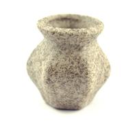 MyTinyWorld 2 x Dolls House Miniature Handmade Ceramic Stoneware 6 Sided Vases