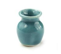 MyTinyWorld 2 x Miniature 23mm Aquamarine Ceramic Lipped Classic Vases