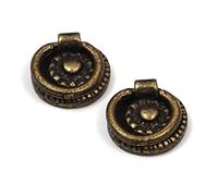 MyTinyWorld 2x DHM Round Antique Brass Drawer Handles