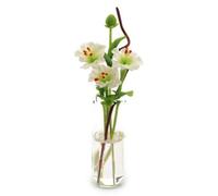 MyTinyWorld 4 Miniature White Cut Flowers in a Glass Vase