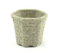 MyTinyWorld 4 x 18mm Dolls House Miniature Stoneware Hex Flower Pots